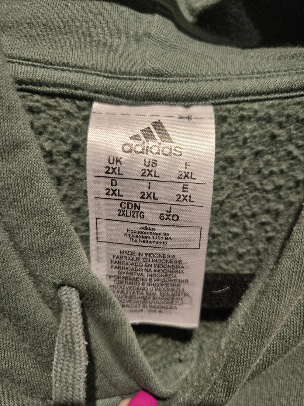 Adidas Men’s Hoodie - Sage Green Pullover